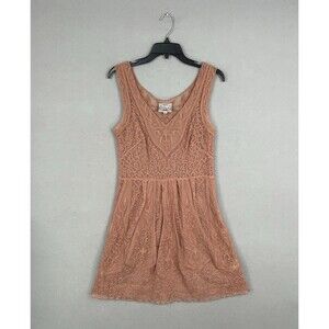 Anthropologie Yoana Baraschi Dress Womens 10 Pink At Dusk Lace Romantic Feminine